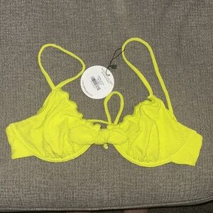 Neon Yellow Bikini Top